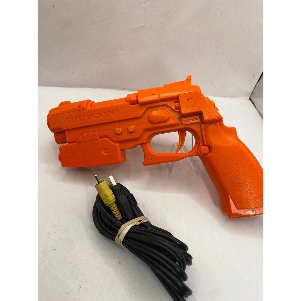 Namco GunCon 2 NPC-106 G/C System Product 2 LightGun Sony PS2 Orange time crisis